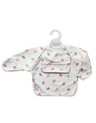 Long-sleeved bib - Strawberries - Menoum