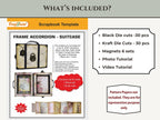 CrafTreat Scrapbook Blanks - Frame Accordion Suitcase - Black & Kraft Color