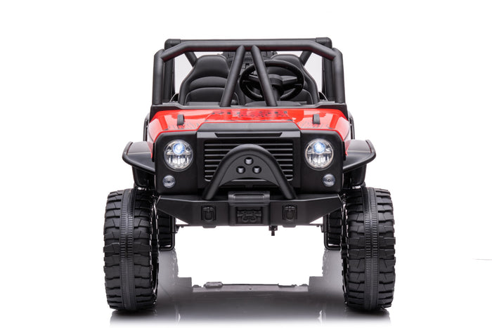 Voiture électrique pour enfant 2 places RAIDER, style Jeep, 24V, avec télécommande et roues arrière, modèle 2025.