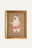OURS DANSEUR, CADRE VINTAGE OR