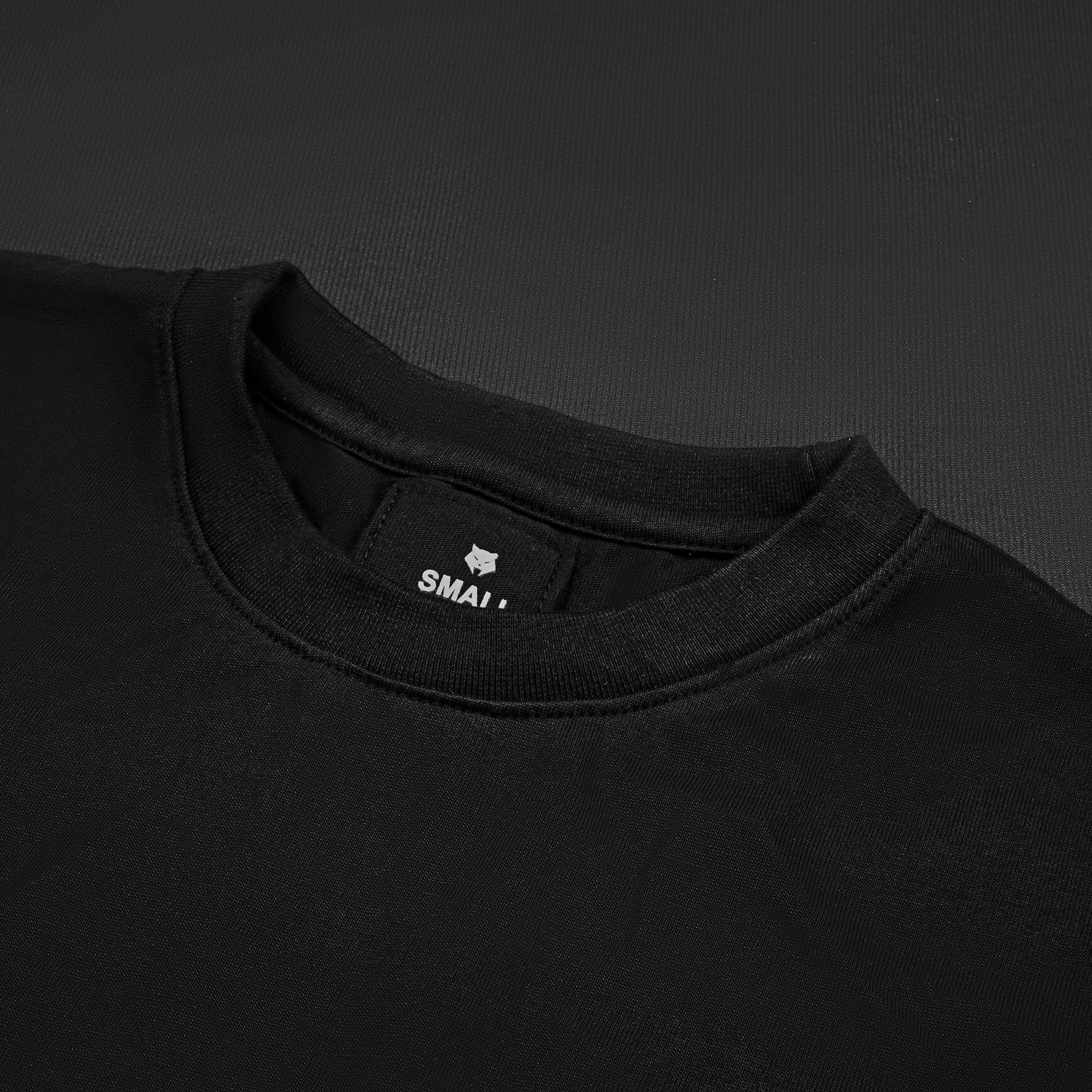 OPERATOR_77 OVERSIZED TEE — WAR BLACK