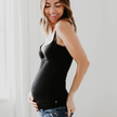 Midnight Black Nursing Tank- luxury bamboo