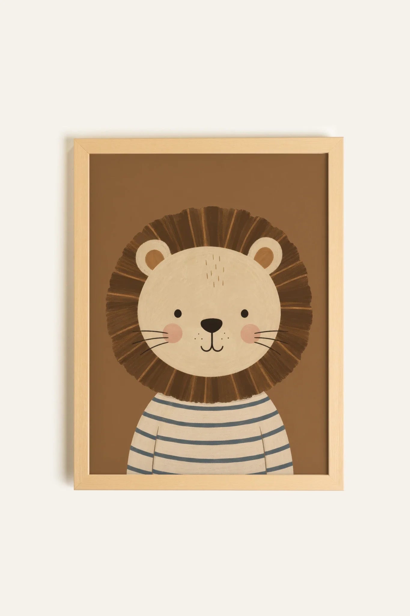 LEO THE LION, Oeuvre sur toile rigide, encadré Naturel Clair (collective)