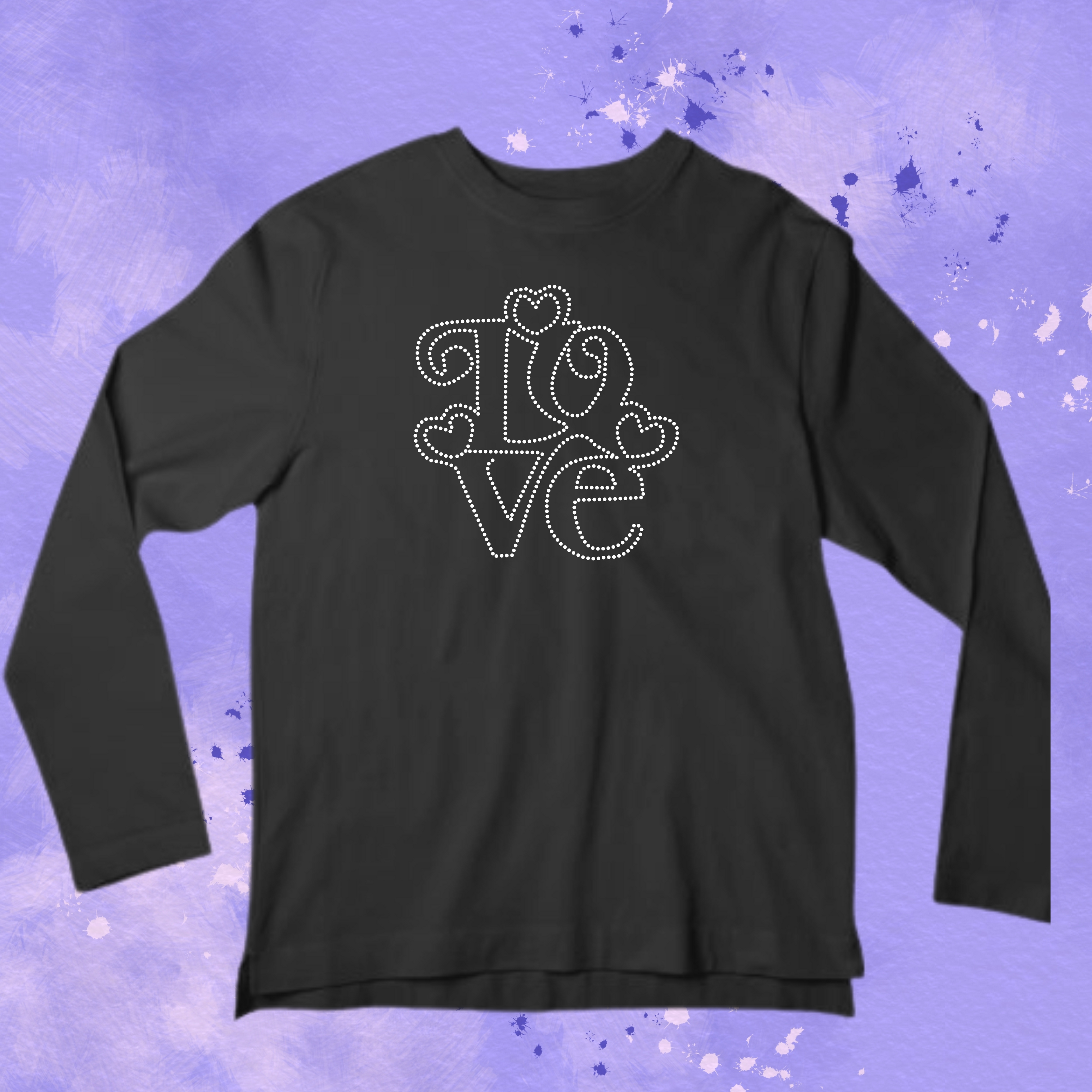 LOVE Rhinestone Shirt – Valentine Sparkle Bling Tee | Blingdazzel
