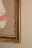 OURS DANSEUR, CADRE VINTAGE OR
