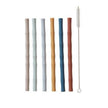 Bamboo Silicone Straw - Pack of 6 - Cold colors