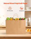 VEVOR Kraft Paper Bags with Handles  Large Eco-Friendly Bags