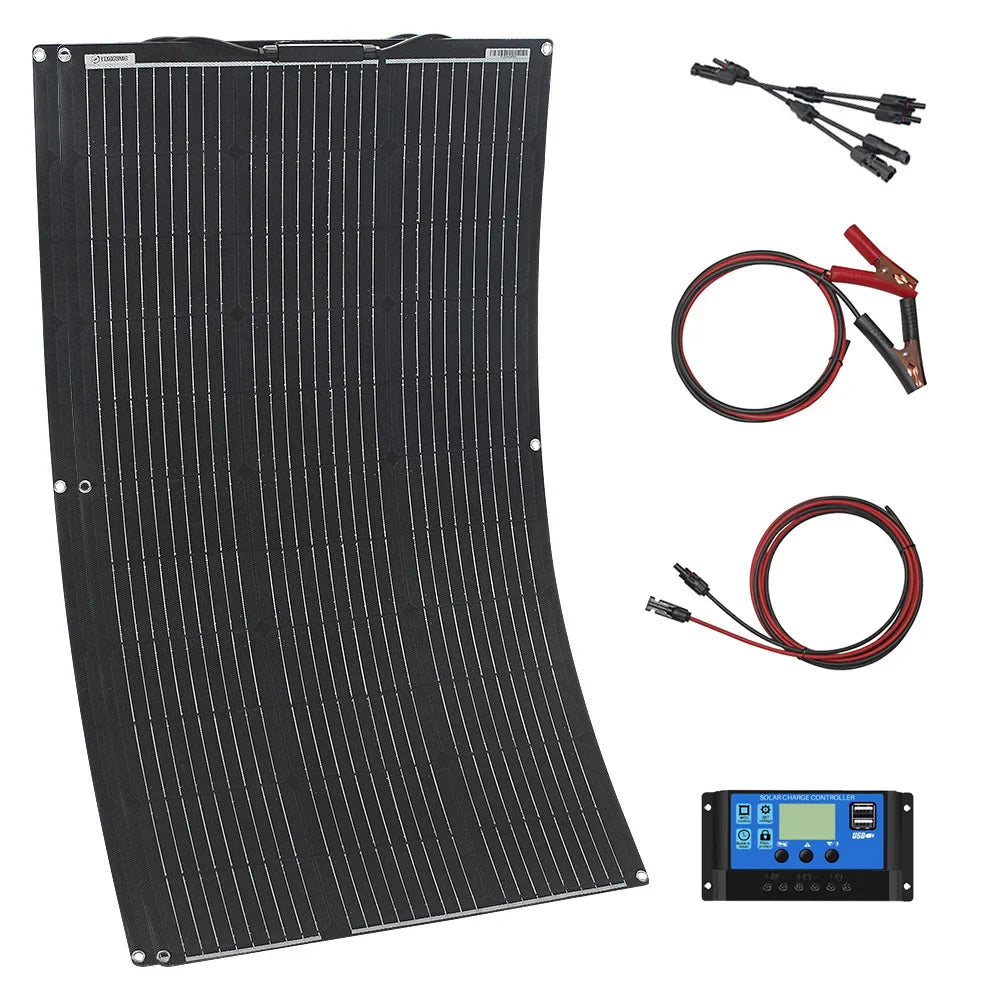 100-300w flexible solar panels 12/24v + inverter KIT