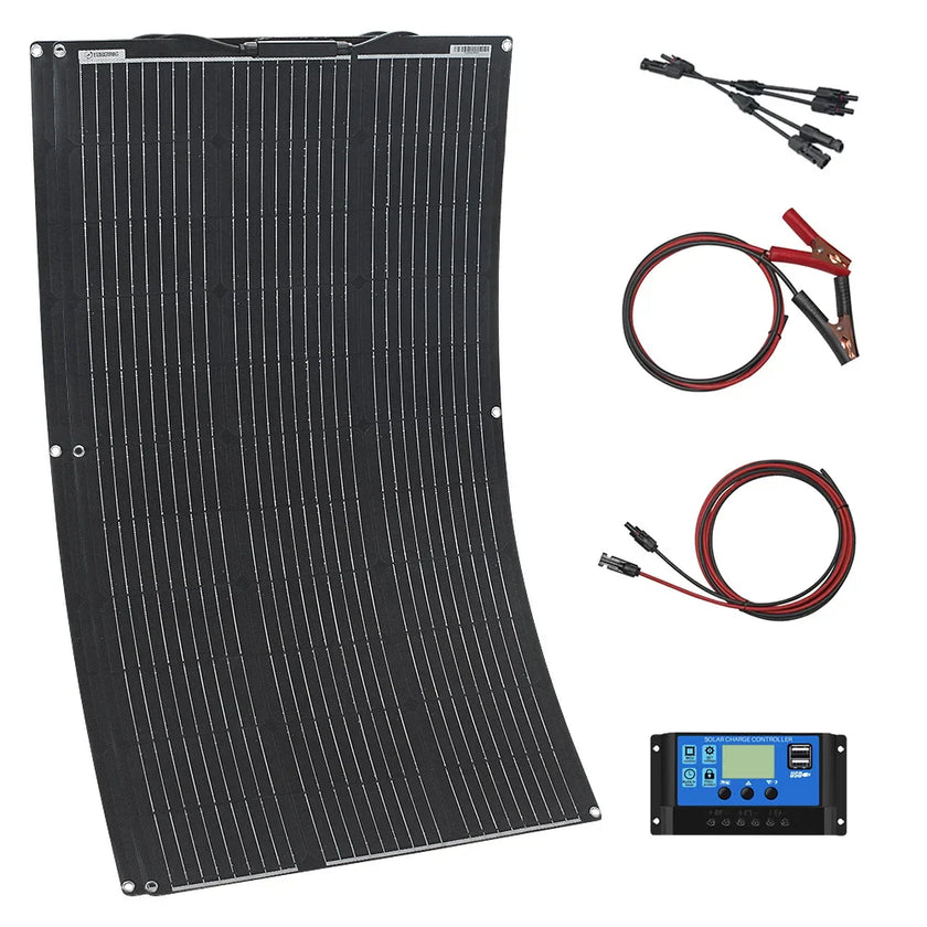 100-300w flexible solar panels 12/24v + inverter KIT