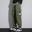 Plus Size Men's Workwear Bag Fall Loose Tappered Cargo Pant trouser