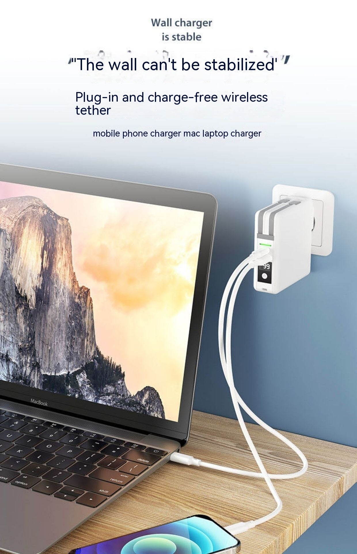 Magnetic Wireless Fast Charge Power Bank 10000mAh with Built-In Plug – Black & White