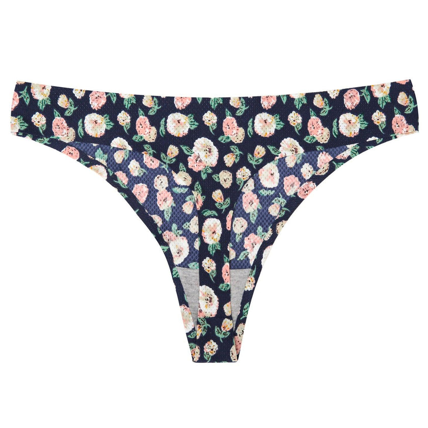 Women's Seamless Floral Print Low-Waist Briefs No-Trace Breathable