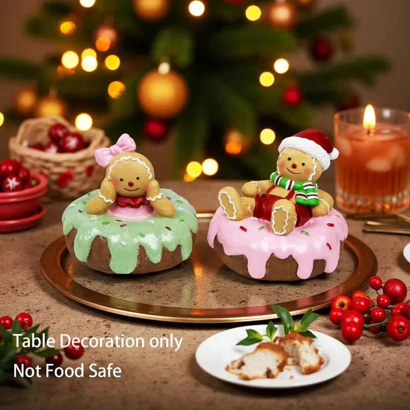 Hand Drawn Cartoon Resin Christmas Decorations Gingerbread Man