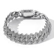 Cubic Copper Inlaid Zircon stone 14mm Diamond Cuban Link Chain necklace