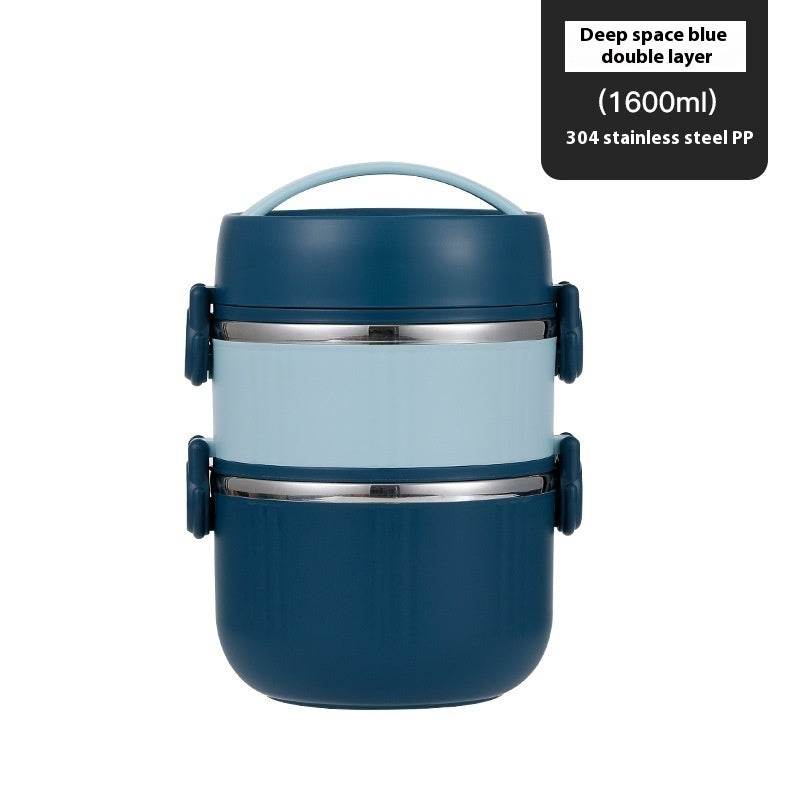 2 layer 304 Stainless Steel Thermal Insulated Lunch Container