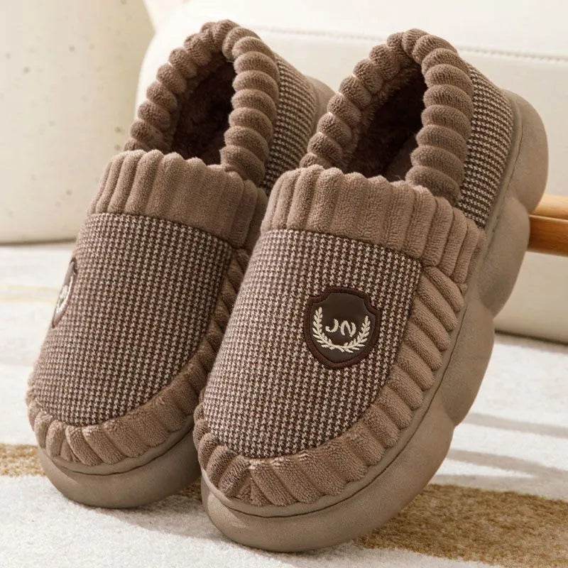 Plush Slippers – Warm Non-Slip PVC Overshoe Home Footwear