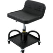 Rolling Garage Stool, 300LBS Capacity, Adjustable Height From 15.7 In To 20.5 In, Mechanic Seat With 360-degree Swivel Wheels And Tool Tray, For Workshop, Auto Repair Shop, Black