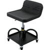 Rolling Garage Stool, 300LBS Capacity, Adjustable Height From 15.7 In To 20.5 In, Mechanic Seat With 360-degree Swivel Wheels And Tool Tray, For Workshop, Auto Repair Shop, Black