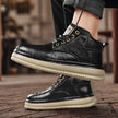 TPESO Retro Mid-Top Boots for Men – Chunky Sole Lace-Up Casual Ankle Boot