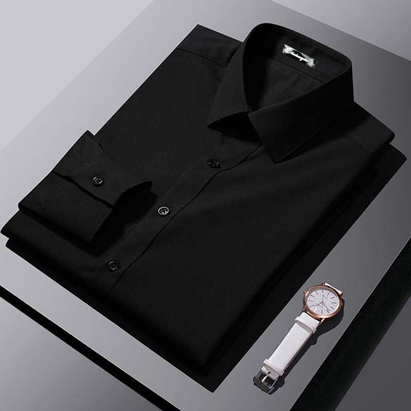 Men's Korean Style Slim Fit Business Dress Shirt – S to 5XL, 7 Colors