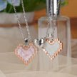 Magnetic Heart-shaped Mosaic Necklace Fashion Personality Couple Love Necklace For Valentine's Day