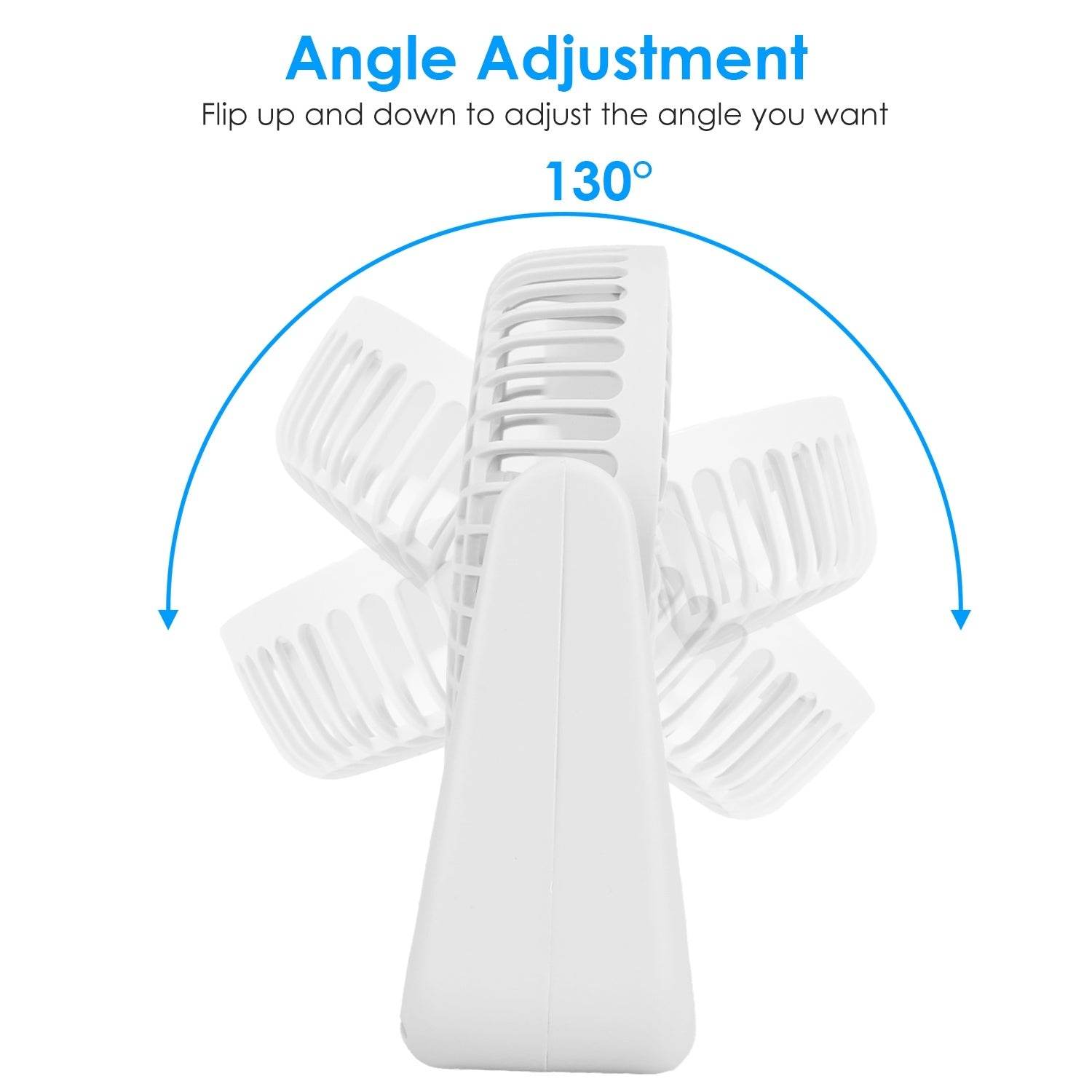 6.5in Desk Fan USB Powered 2 Speeds Table Cooling Fan Tilt Quiet Desktop Fan For Bedroom Office