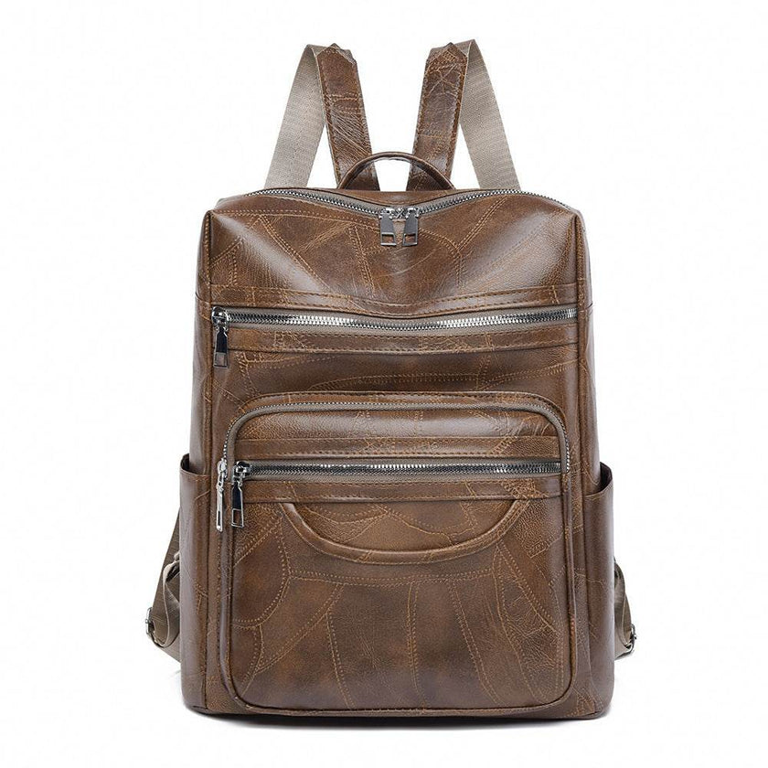Leather Backpack Large Capacity for Women's - PU Soft