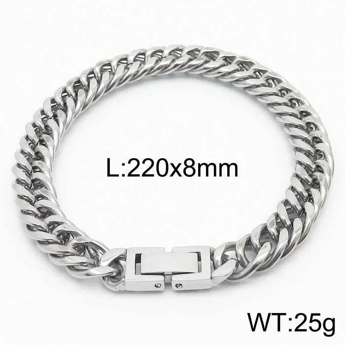 Cuban Link Chain Trimming Chain Jewelry Buckle Titanium Steel Bracelet