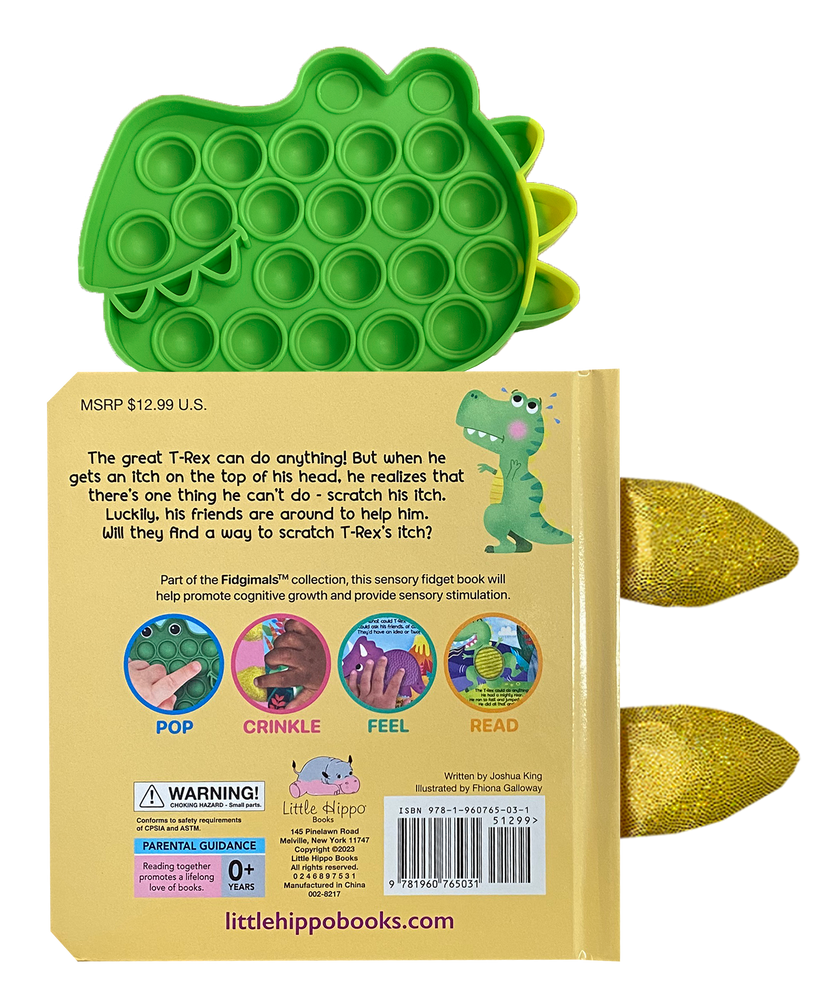 Little Hippo Books - Little T-Rex - Your Sensory Fidget Friend