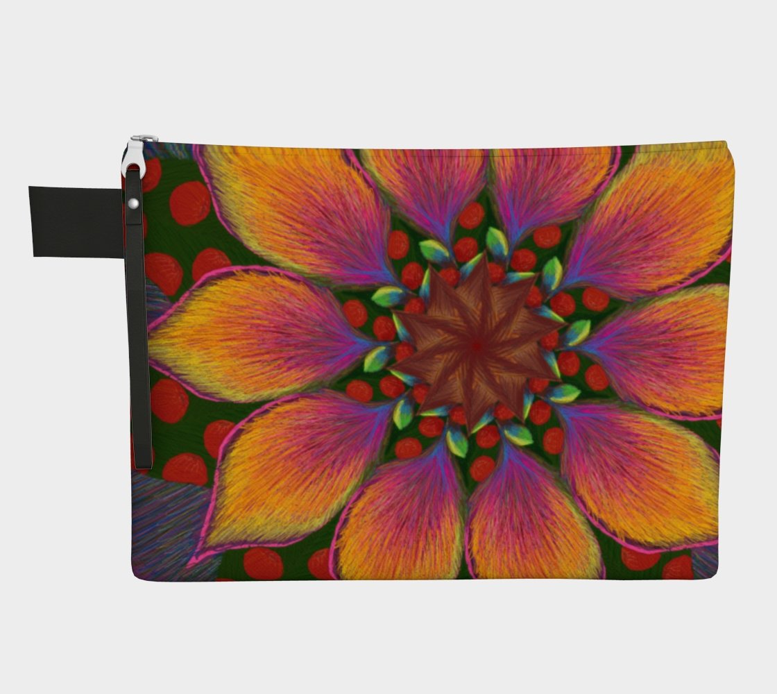 Zippered Cotton Canvas Carry All | Flower Power