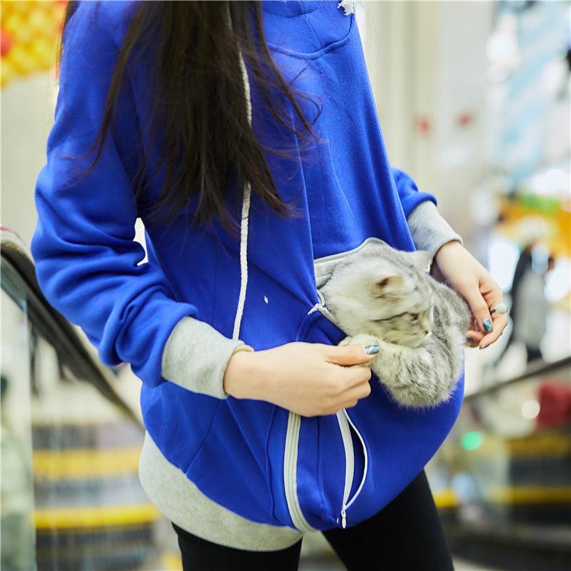 Women's Cat Print Pullover Hoodie Sweatshirt for Pet Lovers