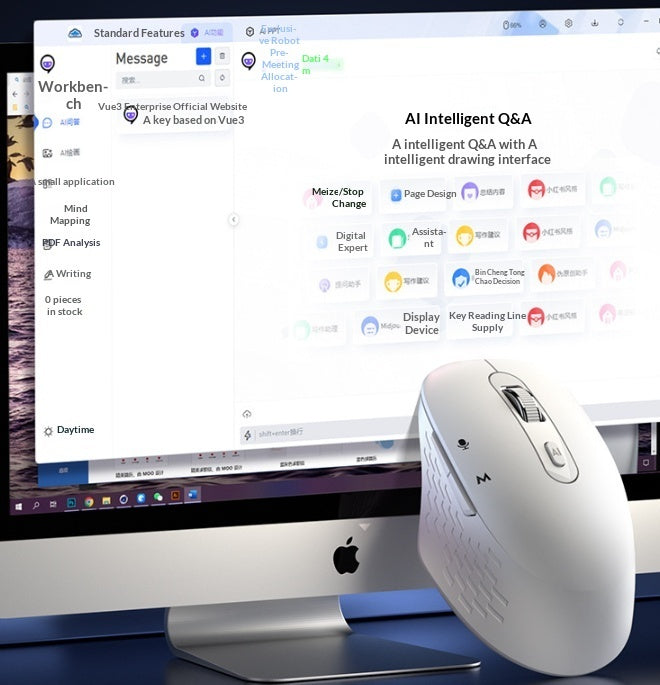 AI Smart Voice Mouse – Wireless Bluetooth Mouse with Voice Typing and Translation Canada