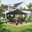 Outsunny 10' x 10' Pop Up Canopy with Sidewalls, Roller Bag, Height Adjustable Instant Tent for Outdoor Garden Patio, Black