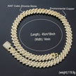 Cubic Copper Inlaid Zircon stone 14mm Diamond Cuban Link Chain necklace
