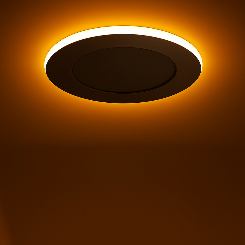 4″ LED Pot Light with Nightlight Rim — 2000K Amber Glow + 5CCT Selectable | Canless IC Rated (Dimmable)