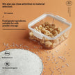 Airtight Pantry Food Storage Containers – Kitchen Organizer in 5 Sizes (460ml to 1800ml)
