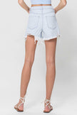 Light Washed High Waisted Mom Shorts