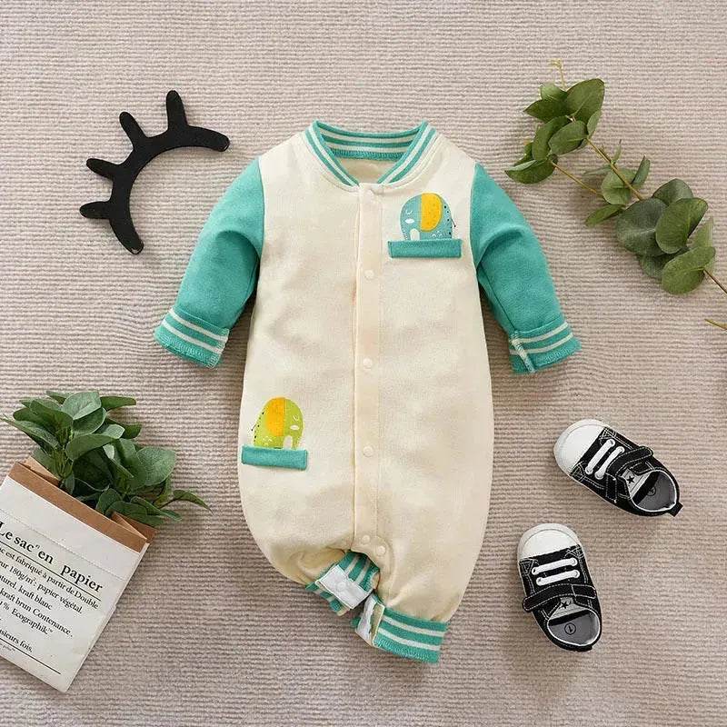 Baby One-piece Spring And Autumn Romper Baseball Uniform cloth