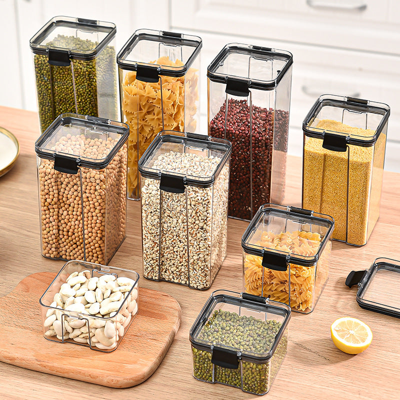 Airtight Pantry Food Storage Containers – Kitchen Organizer in 5 Sizes (460ml to 1800ml)