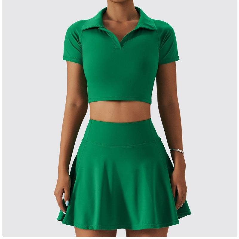 2pcs Tennis Skirt set Sports Skort Workout Exercise Outfit