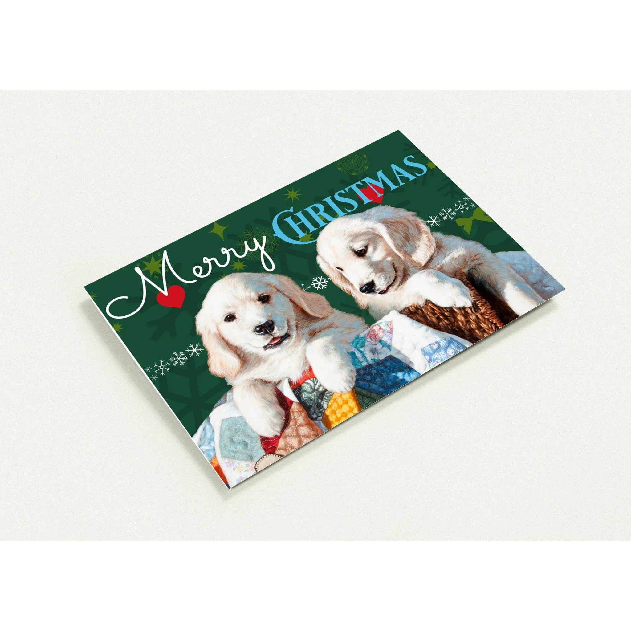 Puppy Christmas Cards – Pack of 10 Premium Folded Greeting Cards