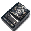 Men's Jacquard Woven Formal Tie Set – Rayon Arrow Necktie with Handkerchief, Tie Clip & Cufflinks | Canada & USA