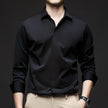 Men's Ice Silk Formal Shirt Half Sleeve Cardigan Canada | EX-STOCK