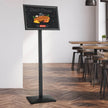 Pedestal Sign Holder, 11 X 17 Inch Vertical And Horizontal Adjustable Poster Stand, Heavy-Duty Floor Standing Sign Holder With Metal Base For Display, Advertisement, And Outdoor, Black