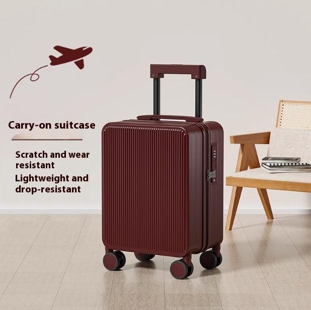 Minimalist Textured Hard Shell Carry-On Luggage – Lightweight 360° Spinner Suitcase