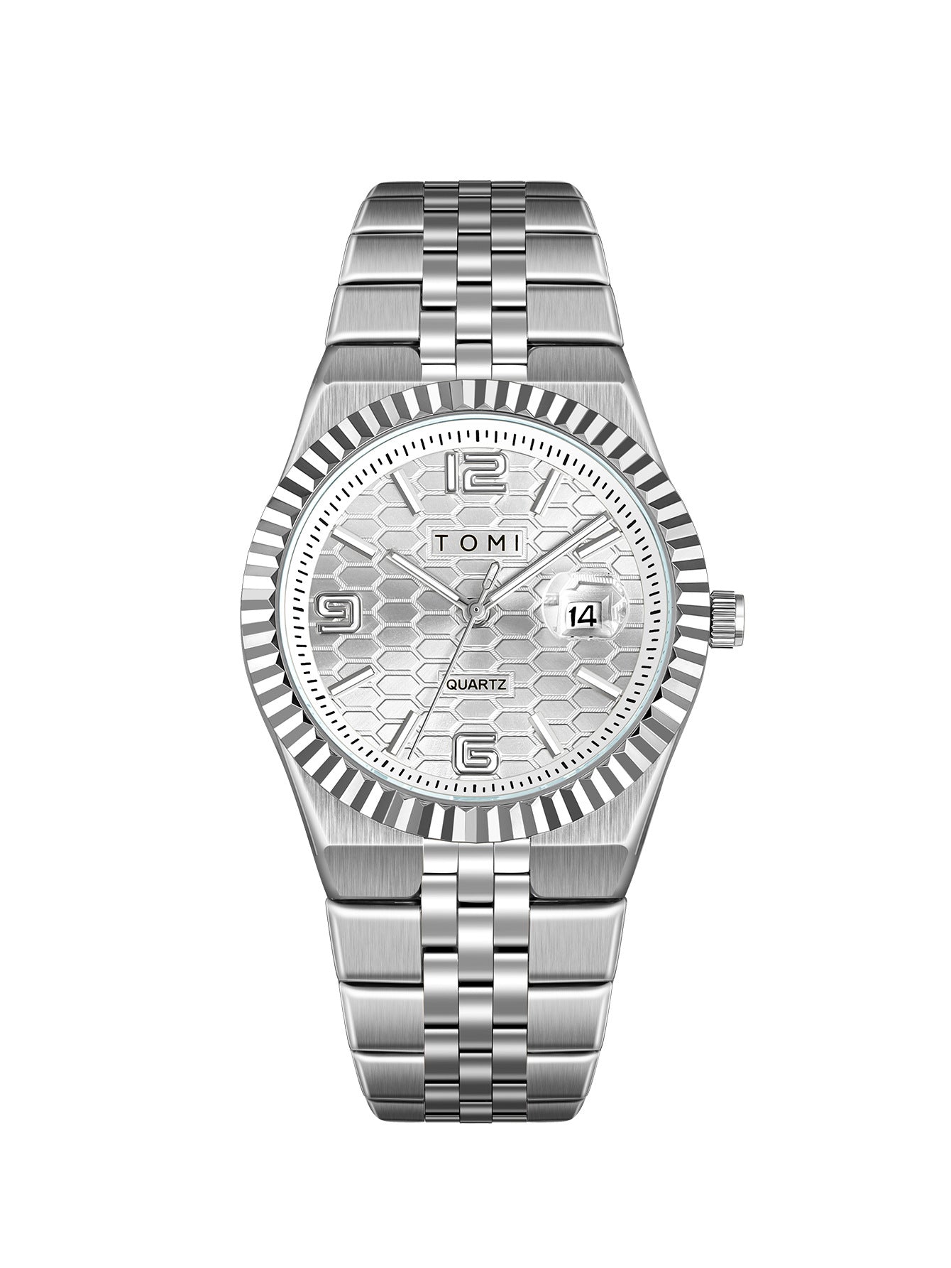 Men's Minimalist Quartz Watch – Classic Silver Dial Wristwatch