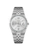 Men's Minimalist Quartz Watch – Classic Silver Dial Wristwatch