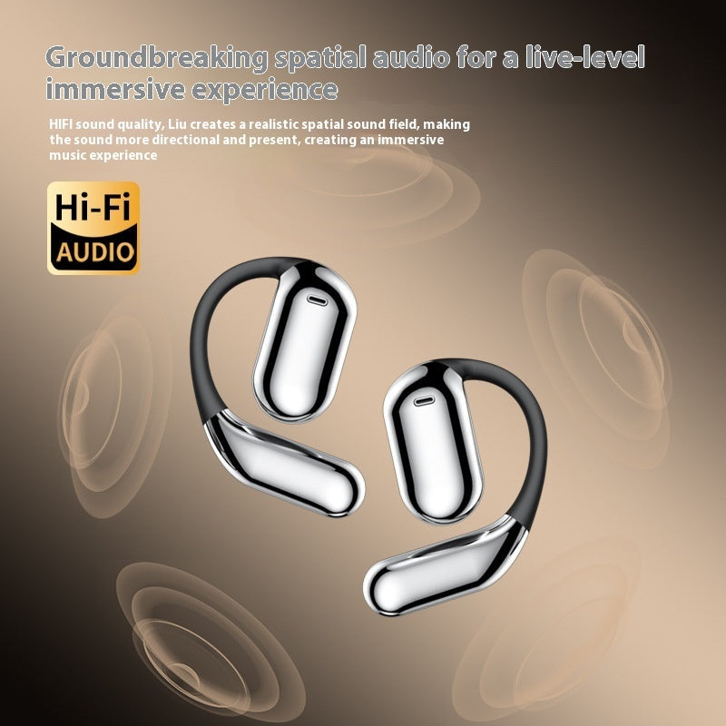 Ear-mounted LCD Color Screen Bluetooth Headset Smart AI Translation Headphones
