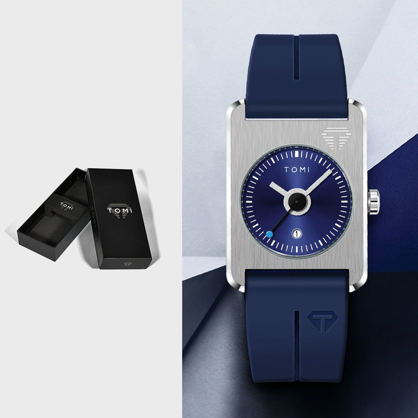 Square Calendar Watch for Men & Women – Sporty Quartz Wristwatch