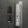 Shower Panel System, 5 Shower Modes, Digital Display Shower Panel Tower, Rainfall, 8 Massage Jets, Tub Spout, 3-Setting Handheld Shower Head 59 Hose, Stainless Steel Wall-Mounted Shower Set